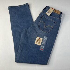 Levis 512 Perfectly Slimming Jeans Womens 6M 28 Straight Leg Stretch Tummy Panel